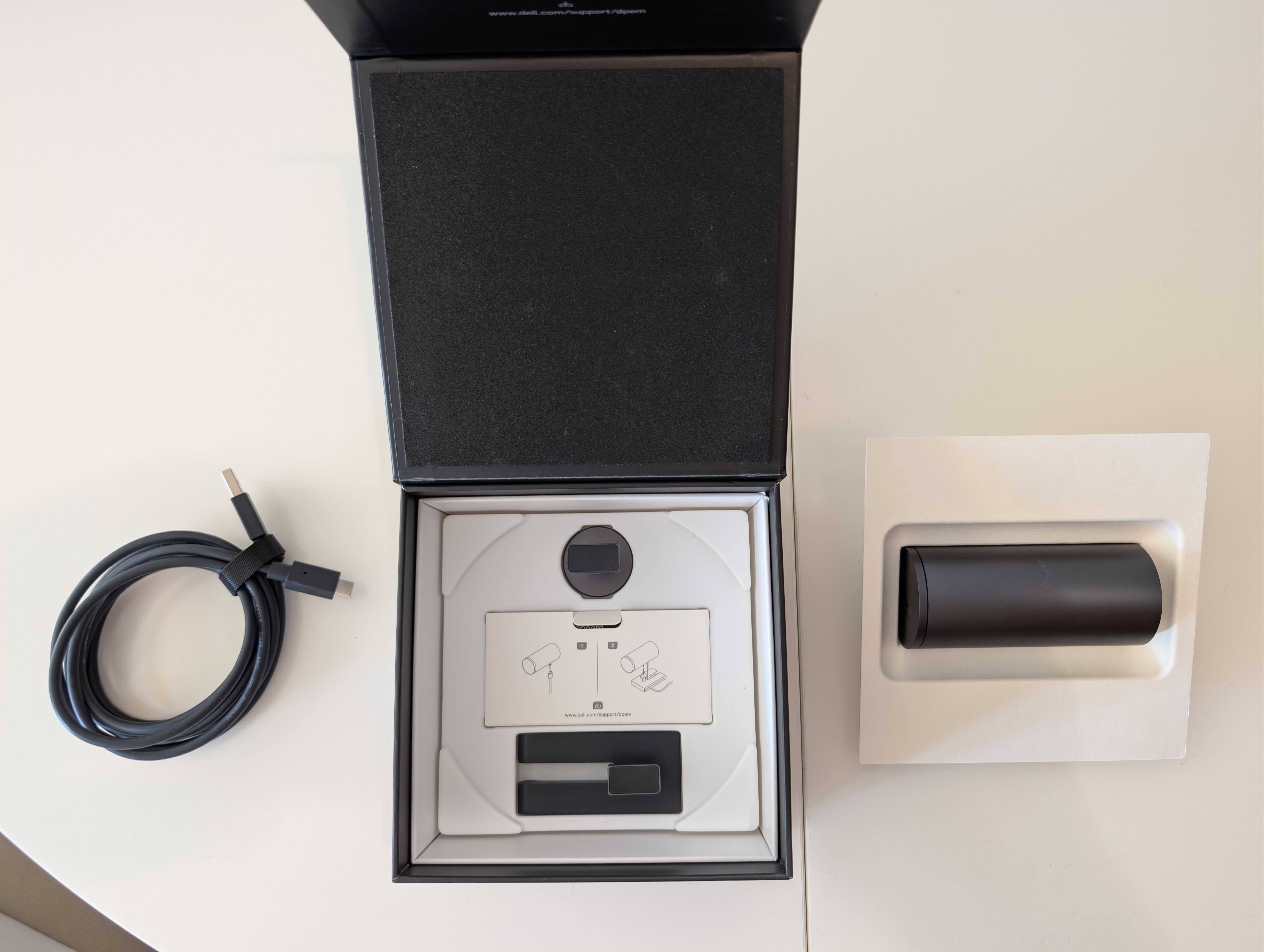DELL WebCam USB 4K UltraHD 3840p WB7022 Preto