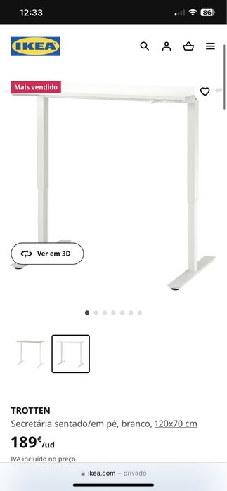 Secretária Trotten e Cadeira Matchspel IKEA