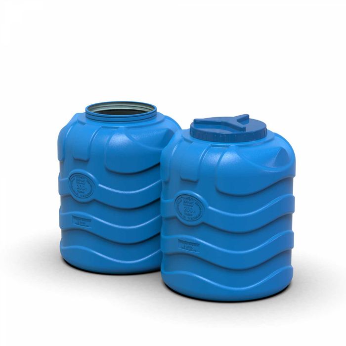 Недорого! Бочка пластикова біла харчова, чорна ,рукомийник,душ