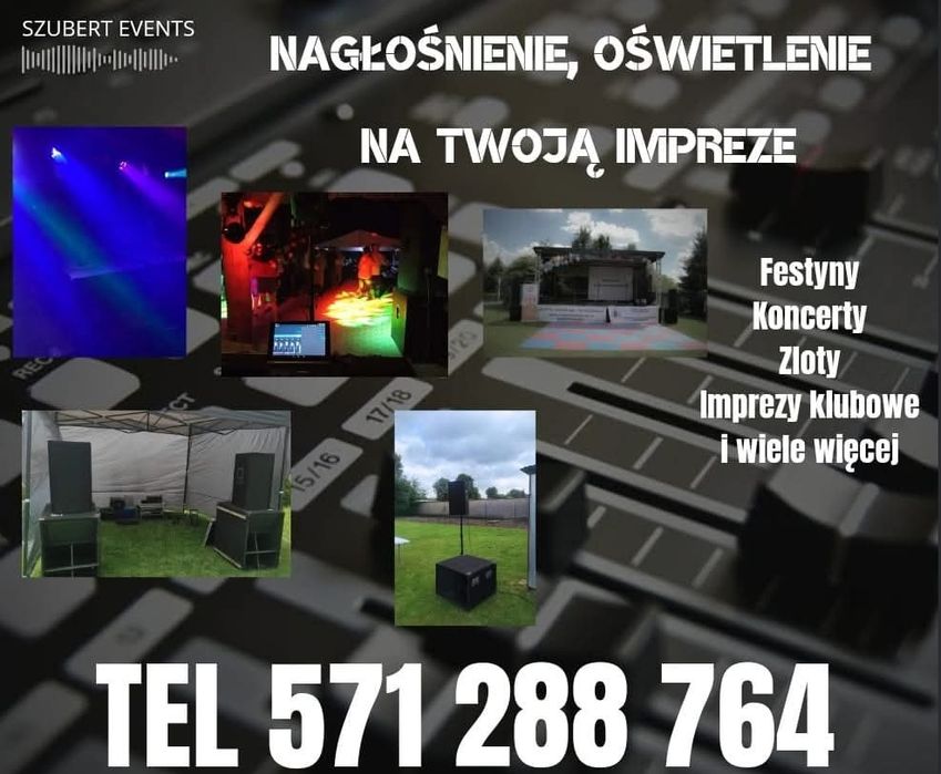 DJ NAGŁOŚNIENIE OŚWIETLENIE, obsluga wynajem muzyczna imprezy festyny
