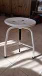 Metalowy taboret obrotowy PRL