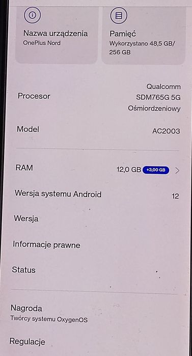 OnePlus Nord 5G 12/256GB Gray Onyx 90Hz