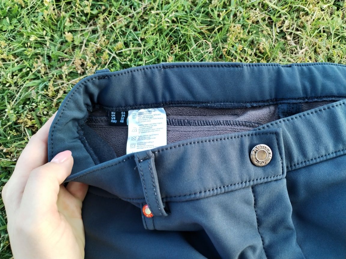 Bryczesy zimowe softshell, ocieplane, pełny sylikonowy Lej, romaie 44