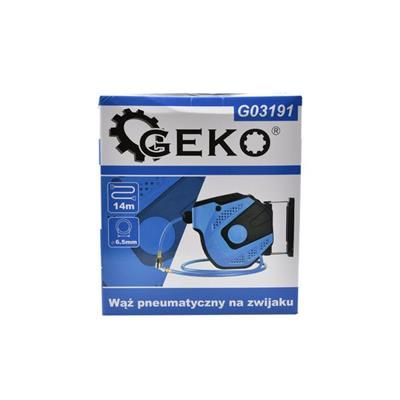 Wąż pneumatyczny na zwijaku 6,5x10mm 14m Geko