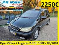 Opel Zafira 2.0Dti 100Cv 7 Lugares 03/2001