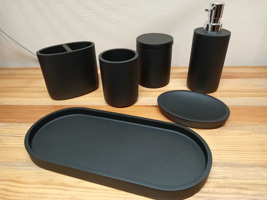 Zestaw do łazienki DELUXXOO czarny