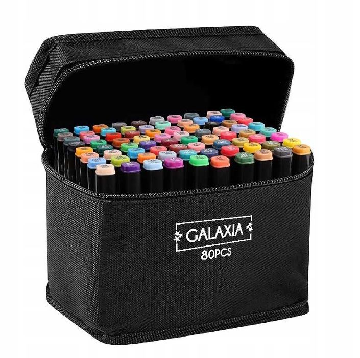 Mega Zestaw Flamastrów (80Sztuk + Torba)