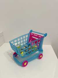 Shopkins wózek zakupowy dla lalek niebieski różowy zabawki dla dzieci