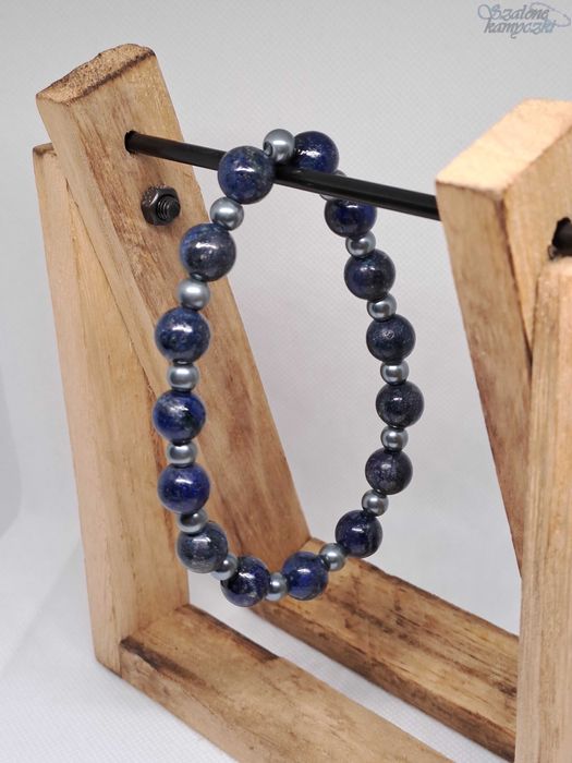 Bransoletka ciemnoniebieska vintage #u56