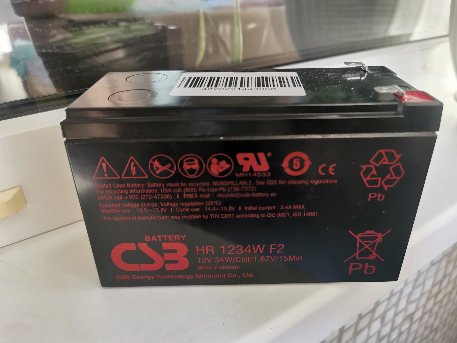 Аккумулятор csb 9Ah 12v  HR1234WF2