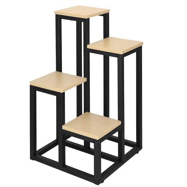 Kwietnik metalowy 67,5 cm stojak na kwiaty z 4 półkami loft