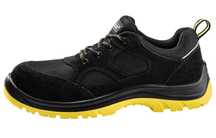 PARKSIDE buty ochronne męskie S3 ze skóry, rozmiar 43, czarny/żółty