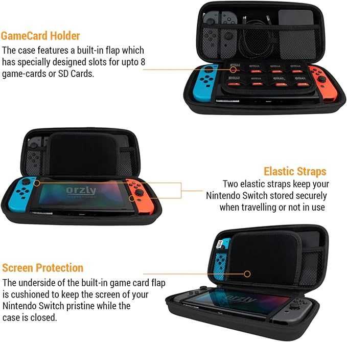 Orzly Carry Case – Etui ochronne do Nintendo Switch / Switch OLED
