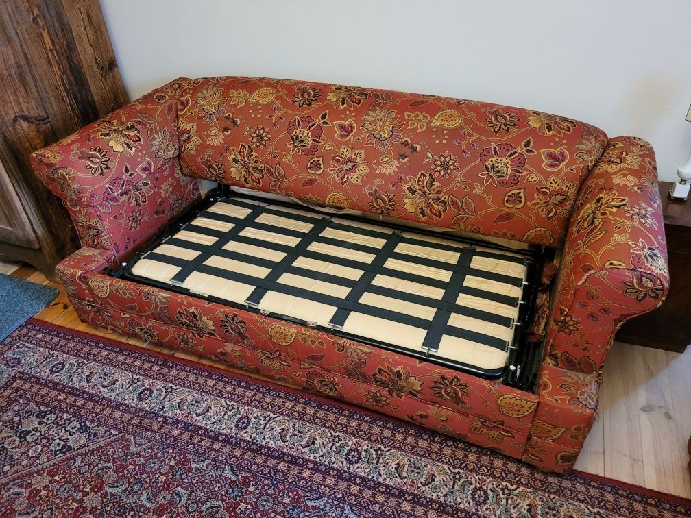 Ładny komplet zestaw wypoczynkowy kanapa sofa łóżko fotel tapczan