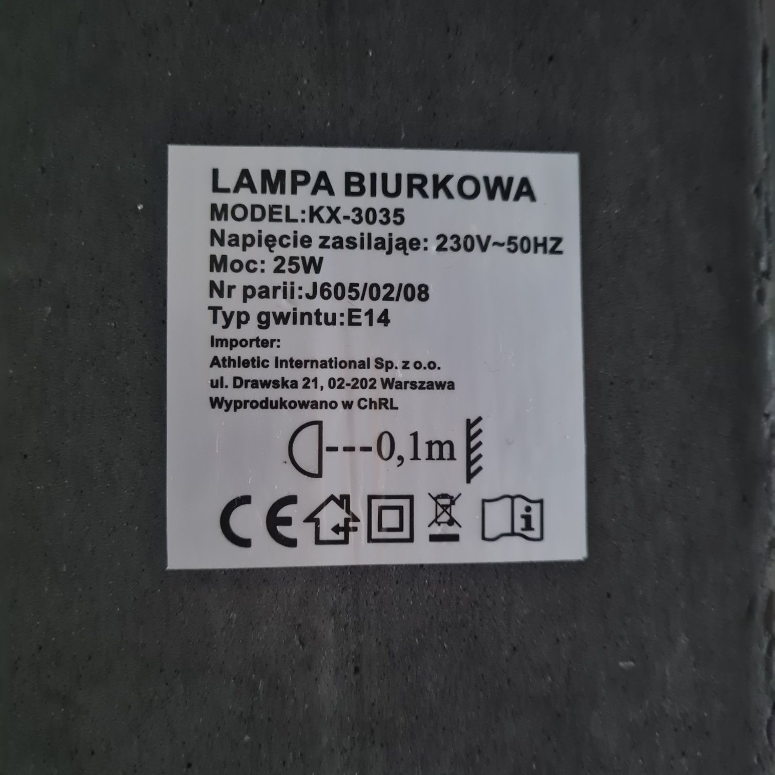 Czarna Lampka na biurko