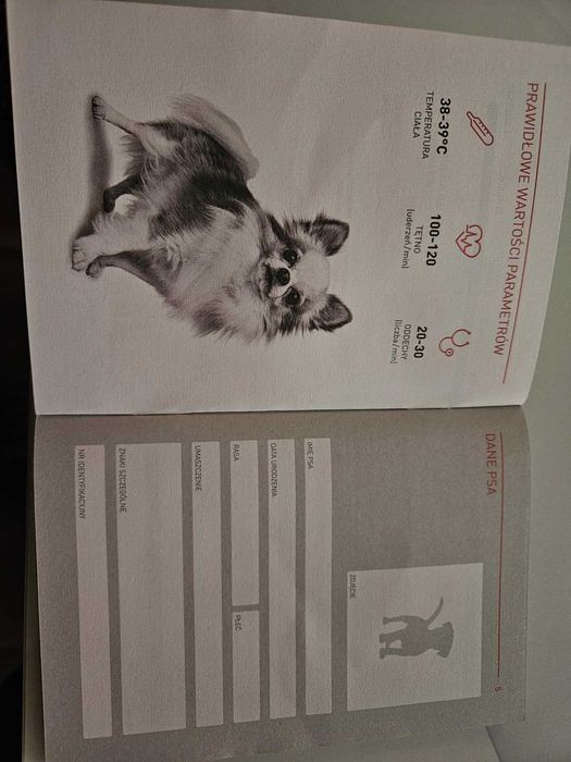 Książeczka zdrowia dla psa Royal Canin Wyprzedaż 20 sztuk