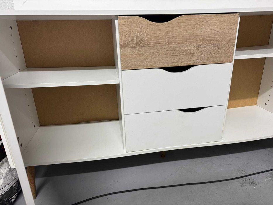 Aparador Moderno Estilo Nórdico Branco Minimalista