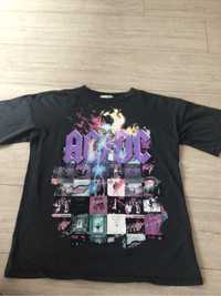 Grafitowy T-shirt AC/DC PULL&BEAR