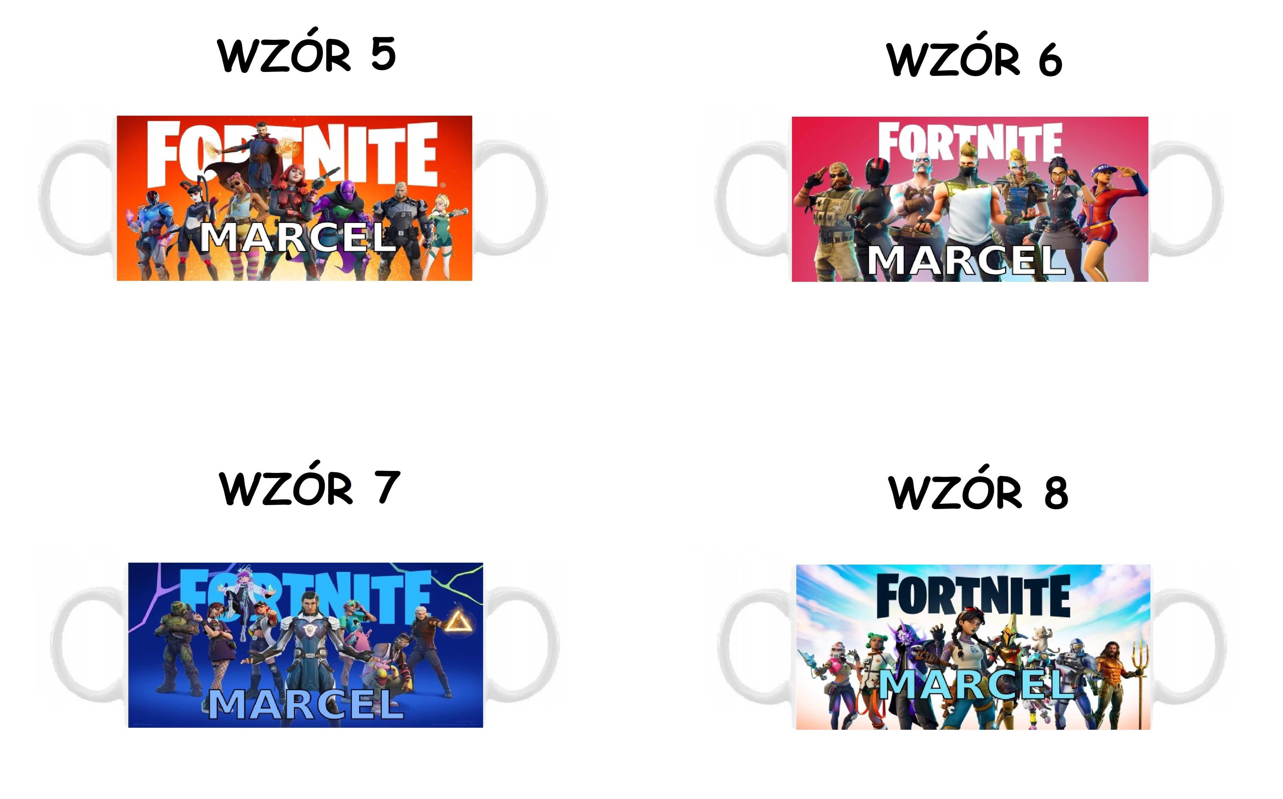 Kubek z nadrukiem Fortnite, różne wzory plus imię