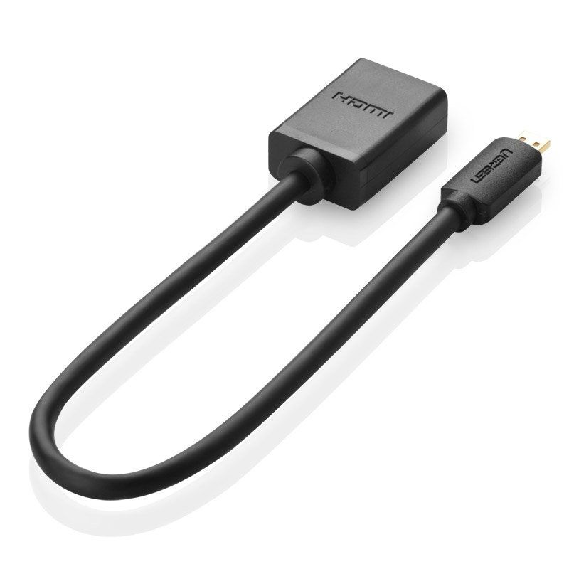 Kabel przewód przejściówka HDMI - micro HDMI 20cm czarny