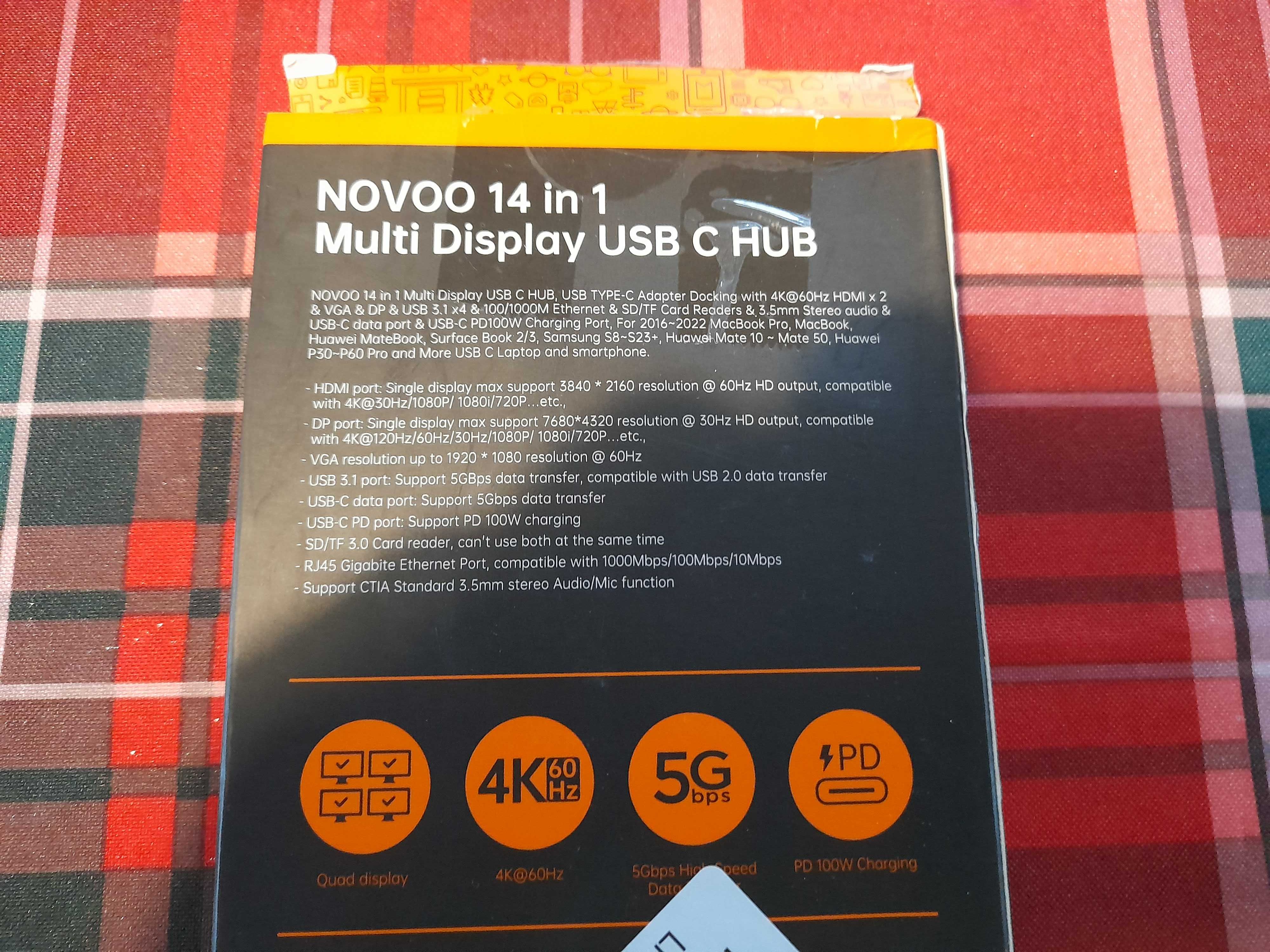Novoo Usb C RM14F 14 w 1 Hub