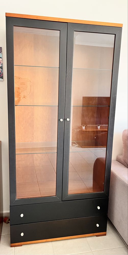 Conjunto móveis de sala de madeira