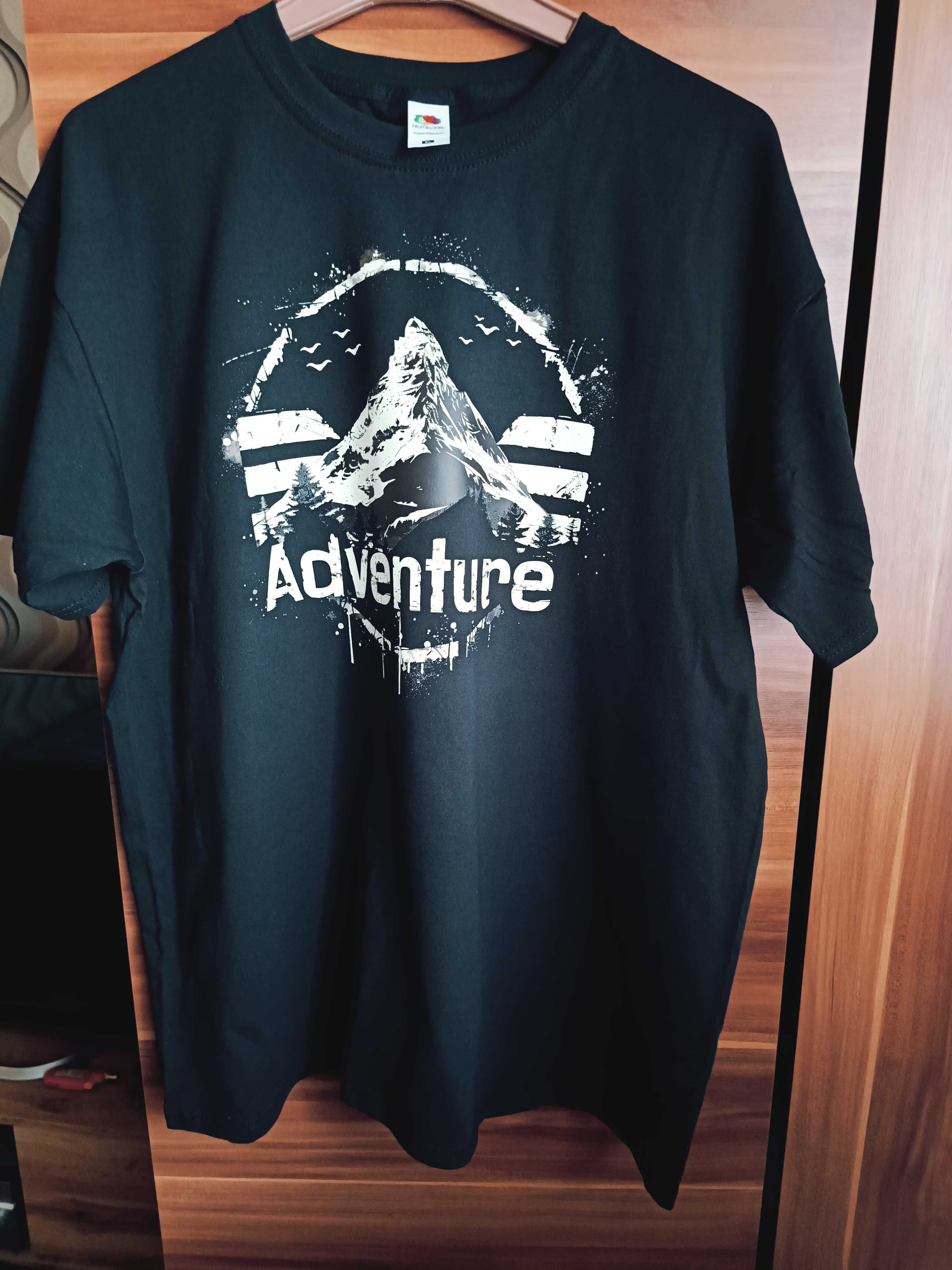 czarny meski tshirt xl 'ADVENTURE''