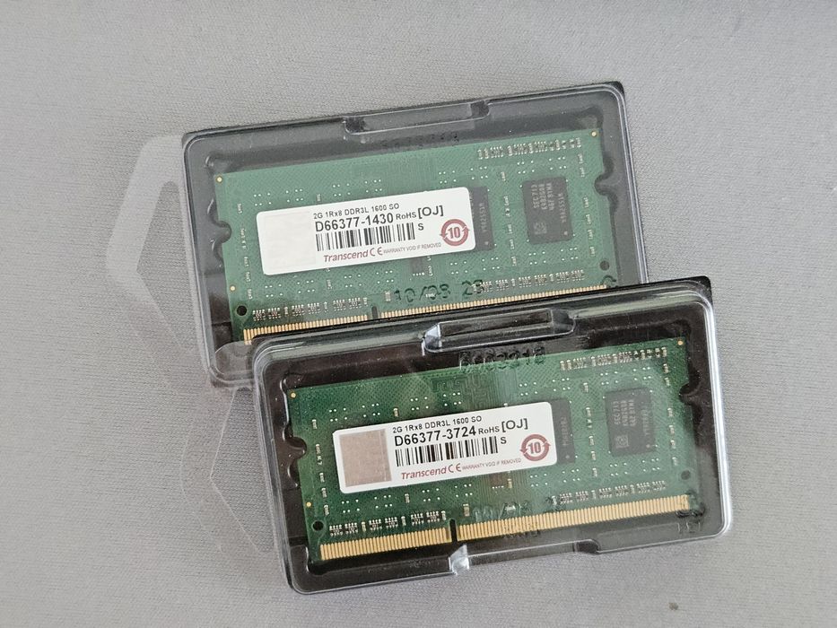 Memória RAM 2x 2GB DDR3L 1600 SO