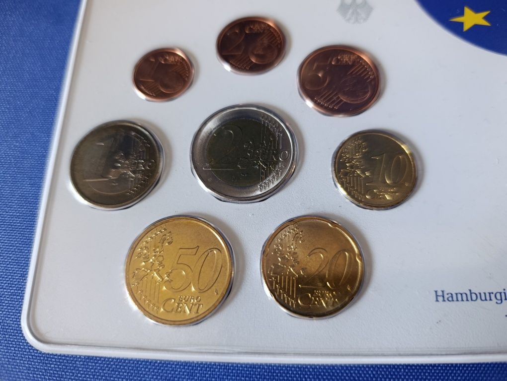 Набір євро-монет Німеччини 2004 року (Hamburgische Münze - J)