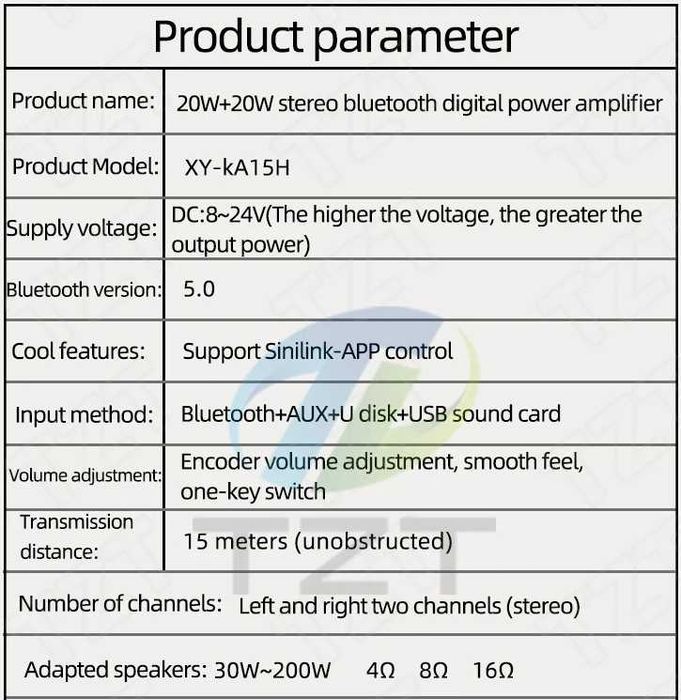 Пiдсилювач XY-KA15H  Bluetooth 5,0