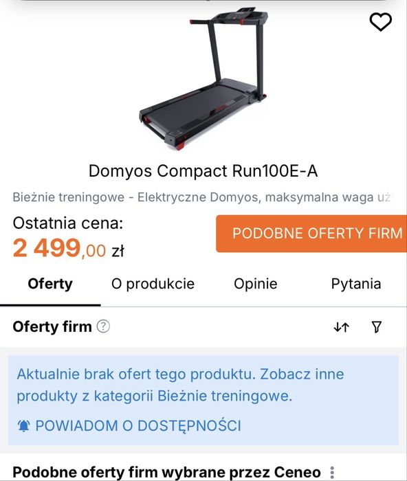 Bieżnia Domyos PowerDeck
