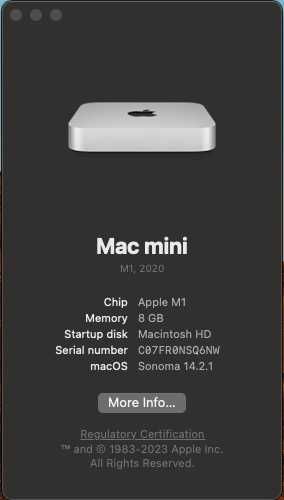 Mac Mini M1 8Gb (com Satechi Stand and Hubb)