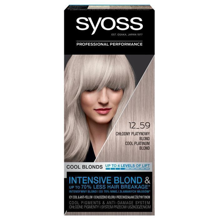 Farba do włosów Syoss Cool Blonds 12-59 Chłodny Platynowy Blond