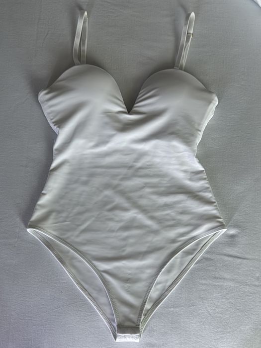 Боді Miss Diamond жіночий облягаючий з подвійним пуш ап білий xs/s