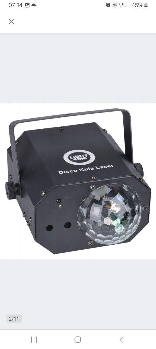 LIGHT4ME Disco KULA LASER - 2 urządzenia