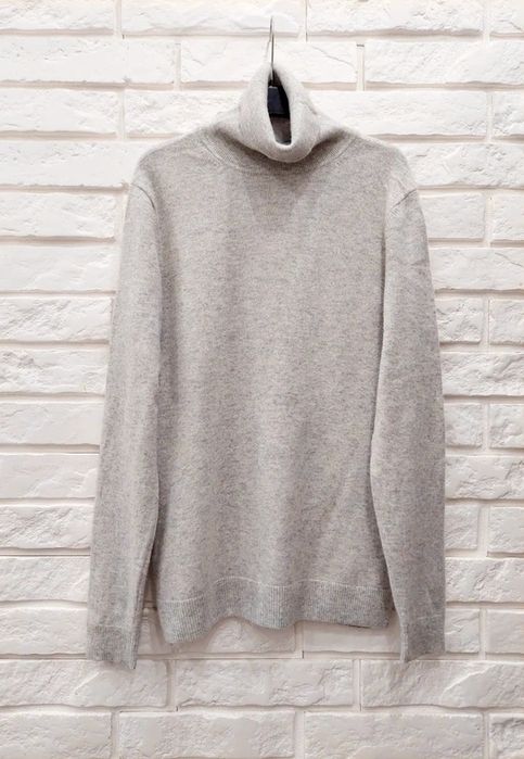 Sweter golf 100% kaszmir szary vintage