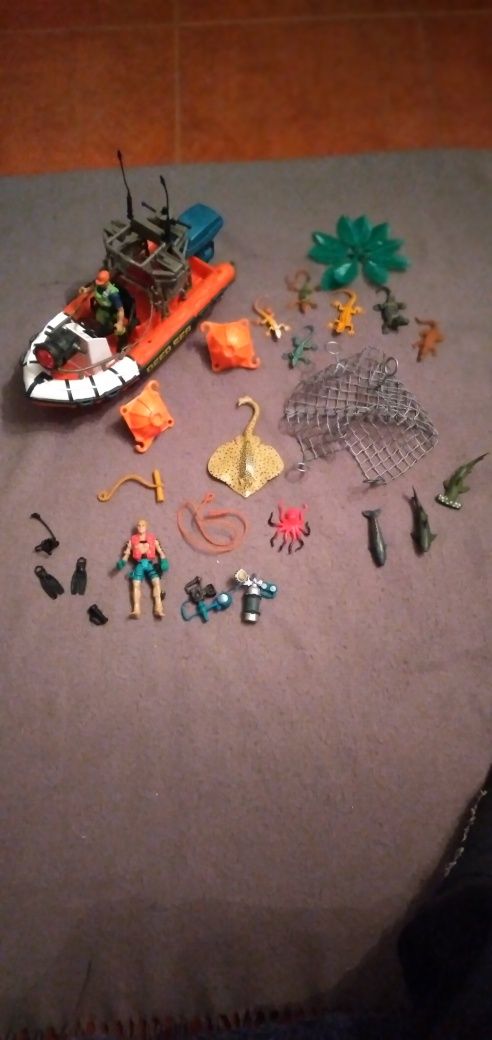 Barco de Resgate,Deep Sea,Action Figures+Fato de Mergulho+Acessórios
