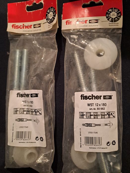 Mocowanie umywalki pisuarów WST 12x180 Fischer 4sz