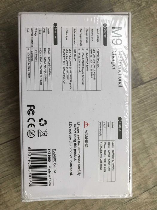 ToolkitRC M9 зарядка для дронів 600W баланс до 8S, Type-C 65W, USB-A