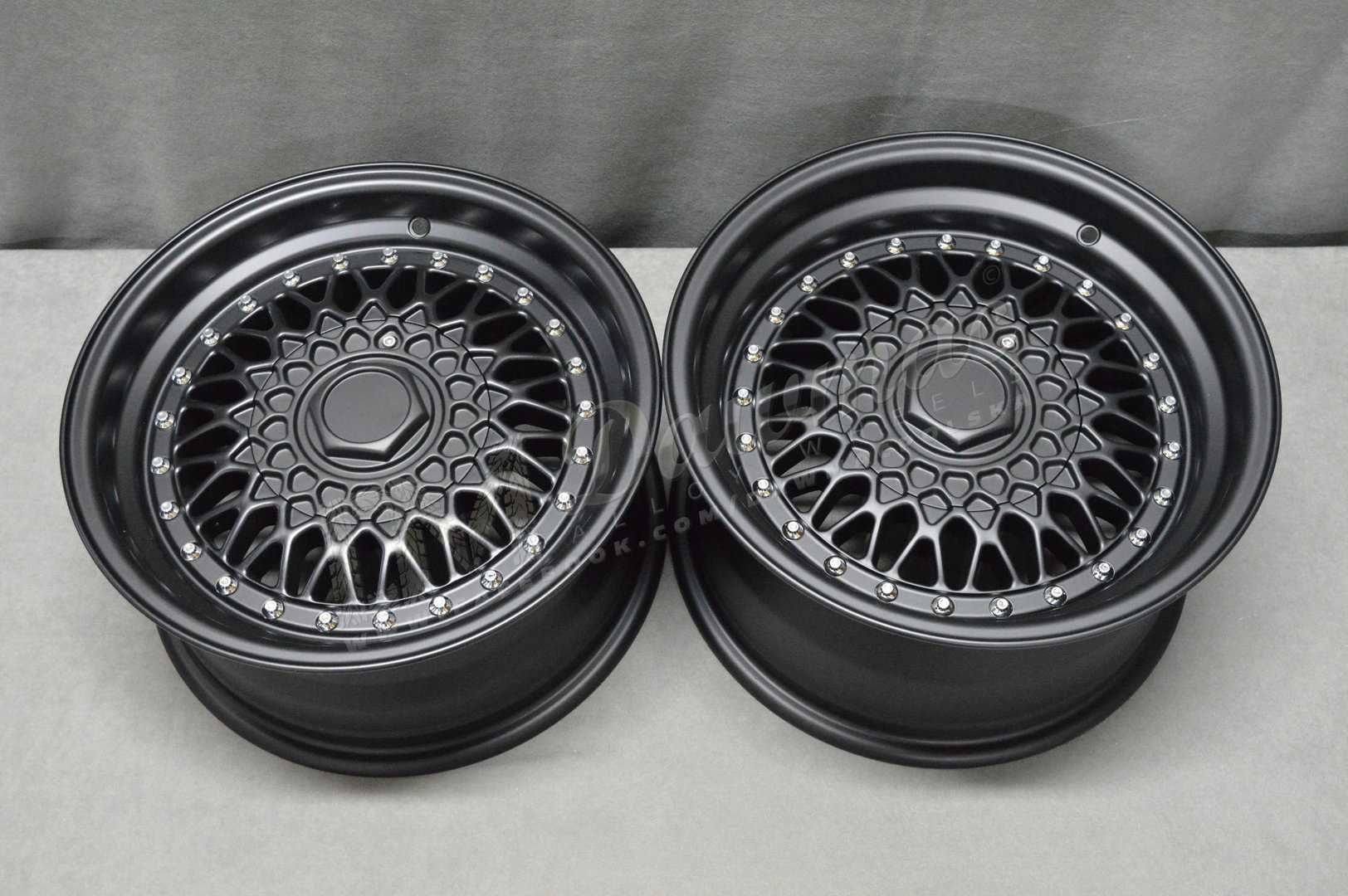 Felgi DARE RS 15" 7J ET20 + 8J ET15 4x100 / 4x108 Matt Black