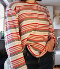 Sweter 38 M BUDDELEI swetr sweterek bluzka kolorowy w paski