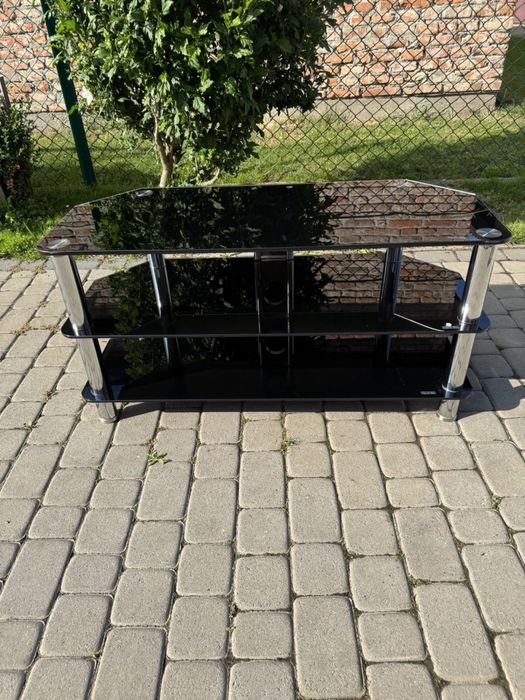 Стіл під телевізор тумба під TV скляна тумба