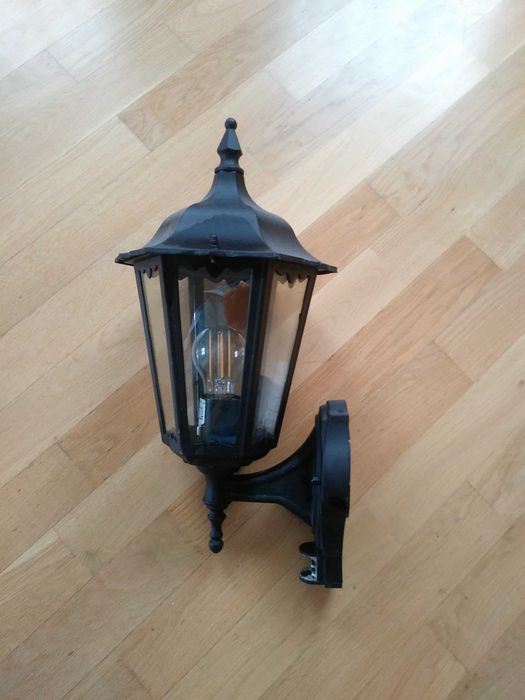 monia lampa zewnętrzna metalowa klosz szklany