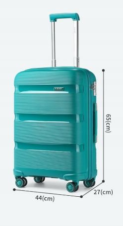 Walizka Kono 66L 65Cm M Tsa Pp Twarda Lekka Turkusowa Używana