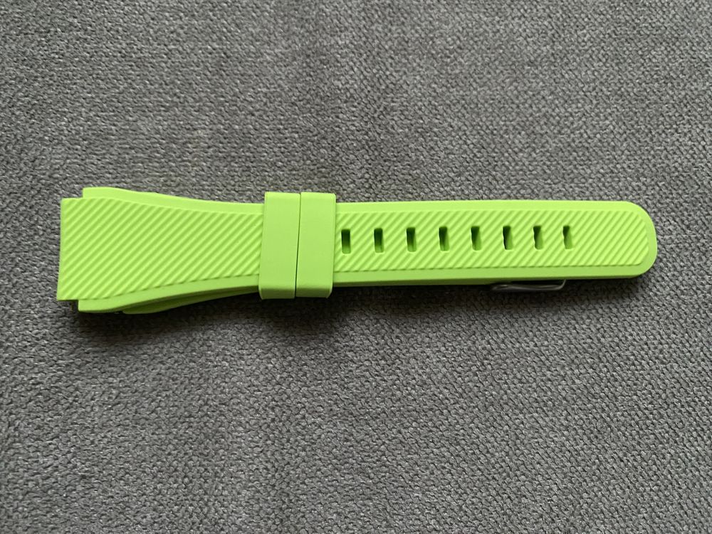 Pasek gumowy do zegarka - zielony jaskrawy 20mm