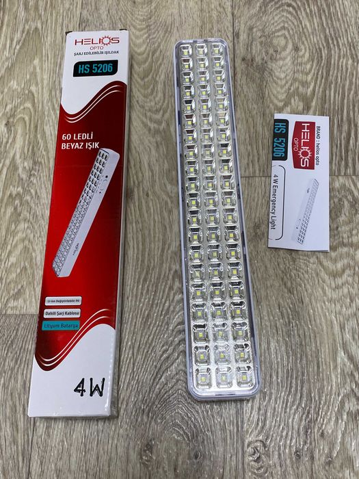 Акумуляторний аварійний світлодіодний світильник 60 LED Helios HS-5206