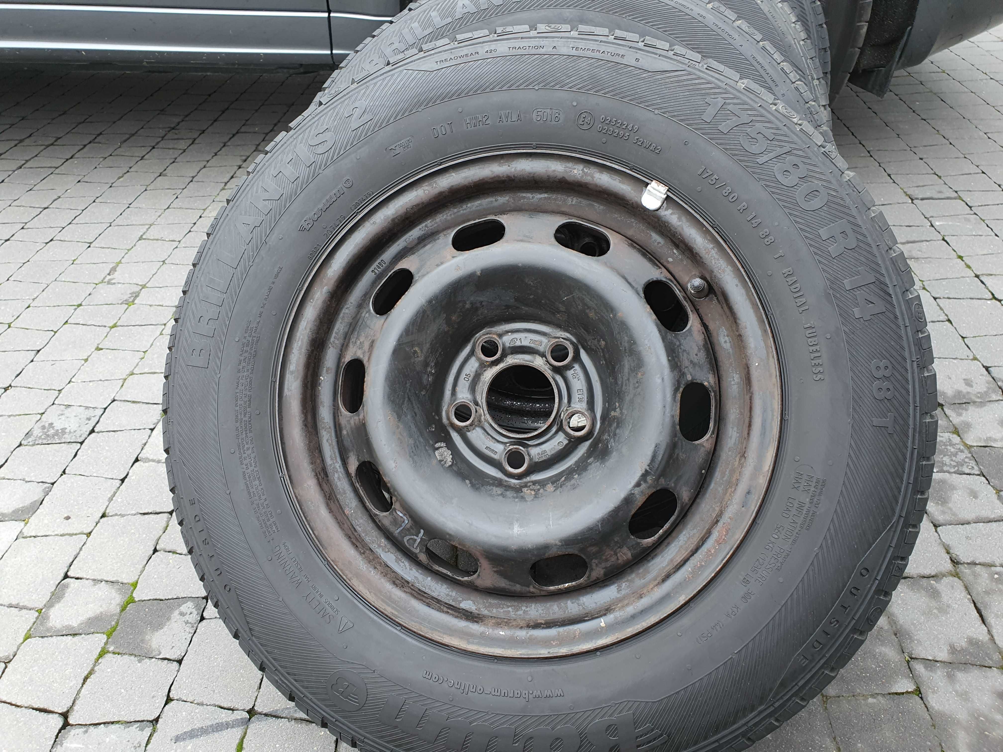 4 koła,  175/80 R14 88 T, Octavia, golf IV, idealne