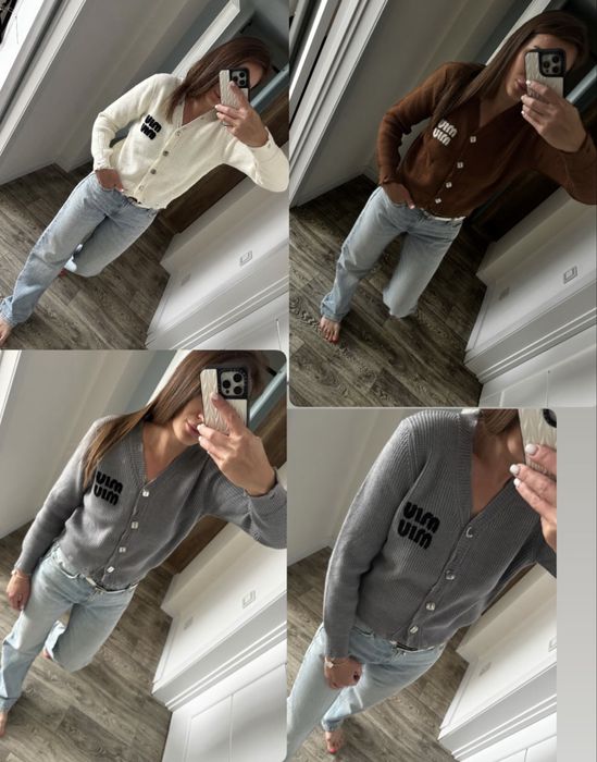 Кардиган в стиле миу Міу Міу