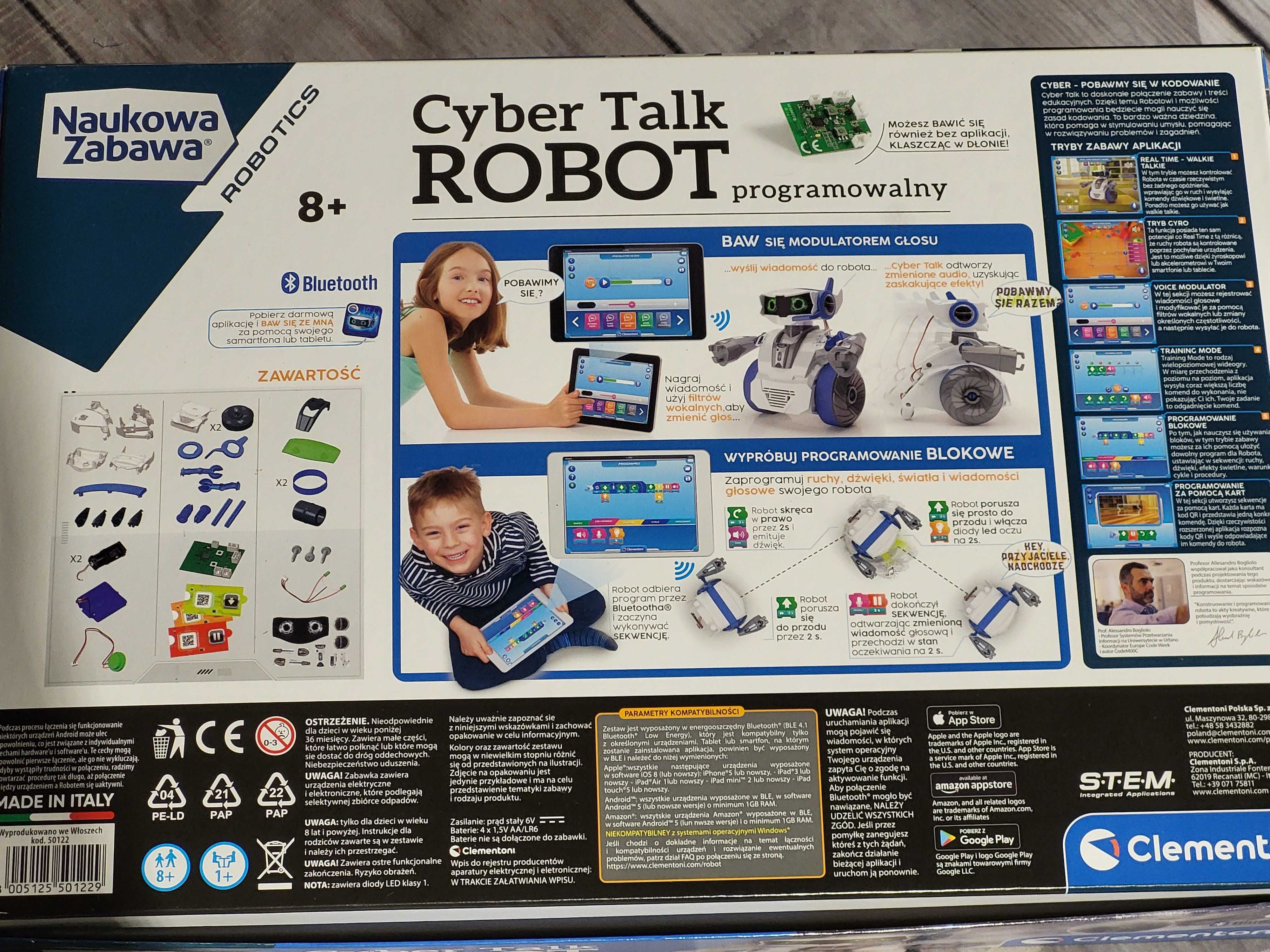 Clementoni, zabawka interaktywna Mówiący cyber robot