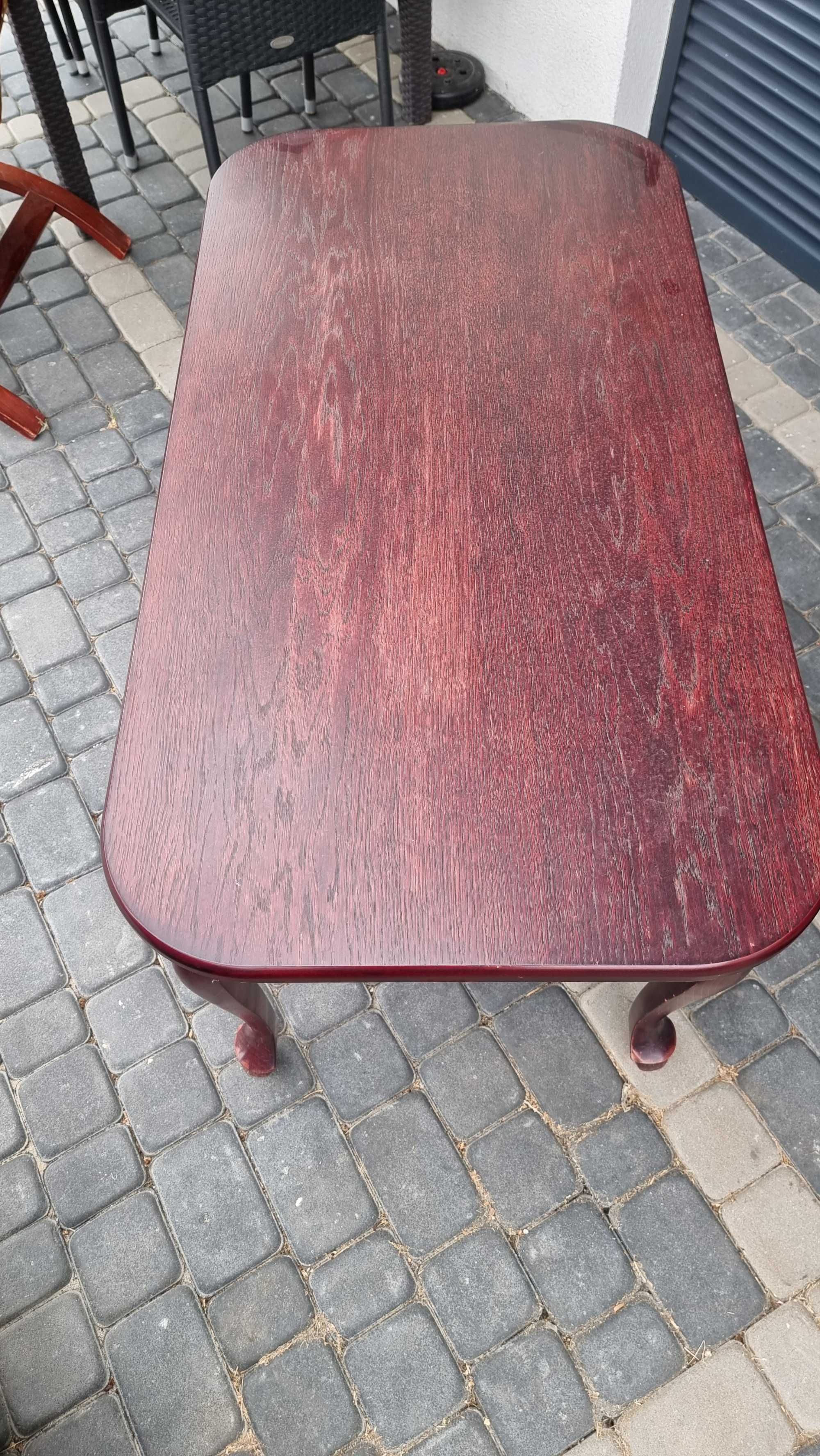 Braząwy stół z drewna ława owalna 50x120